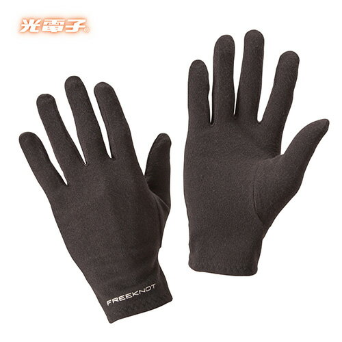 光電子 FREEKNOT ジッとしていても温かい インナーグローブ フルフィンガー Y4612-L-90 ブラック