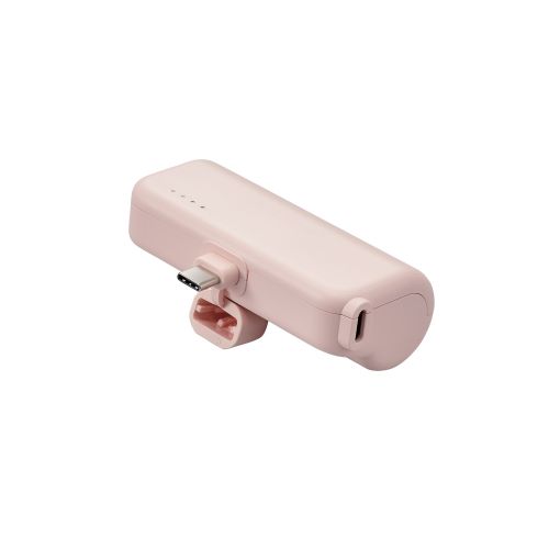 エレコム（ELECOM）　直挿しできるモバイルバッテリー　USB　Type-Cプラグ　5000mAh　DE-C43L-5000PN　ピンク│スマホアクセサリー・携帯アクセサリー　モバイルバッテリー・携帯充電器のサムネイル