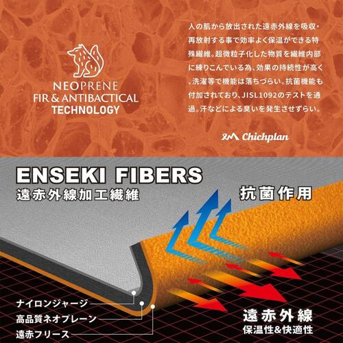 ネオワークギア（Neo　WORKGEAR）　抗菌遠赤ネオプレーングローブ　M　0410　ブラック