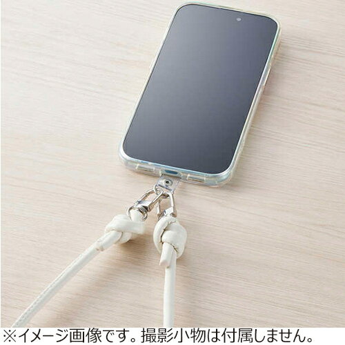 エレコム（ELECOM）　ショルダーストラップ　レザー丸紐　6mm　P-STSDH2LR06IV　アイボリー