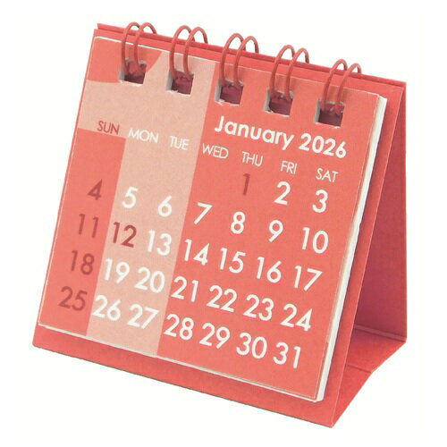 【2026年版・卓上】　Z＆K　カレンダー　ミニミニ　レッド