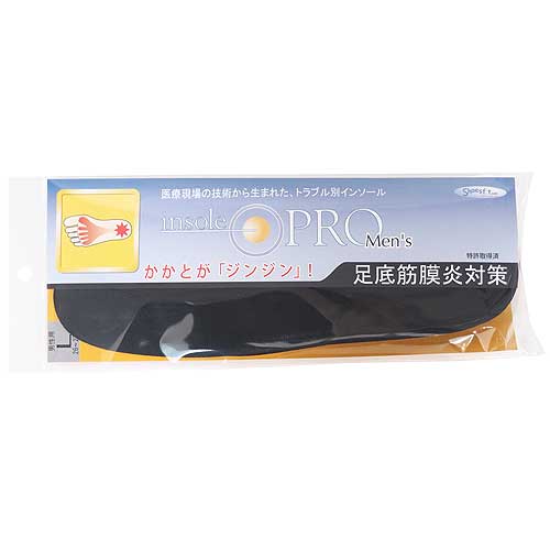 詳細説明【特長】・「足底件筋膜炎」は、足底の腱とかかとの骨の接点に繰り返し張力が掛かったり、縦アーチが低下することによっておこる踵痛や足底痛、または足裏全体の痛みで、「縦アーチ」の低下によって引き起こされます。・インソールプロ「足底筋膜炎対...