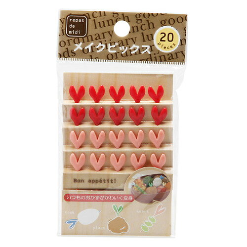 メイクピック　レッド/ピンク　20個│お弁当箱　フルーツピックのサムネイル