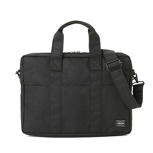詳細説明新しくなったPORTERを代表するシリーズ「SMOKY（スモーキー）」です。&nbsp;【PORTER　SMOKYシリーズの特長】・「SMOKY」シリーズの最大の魅力は、糸から生地が織り上がるまでの各工程に卓越した職人の技術が詰め込まれたオリジナル生地「コーデュラダック」です。・タテ糸にジンバブエコットンを使用し、太さが一定ではないムラ糸を紡ぎました。・ヨコ糸には強くしなやかなコーデュラ1000デニールを使用しています。・太さが違うムラ糸を織り上げるのはたいへん難しく、長年培った日本の職人の技術や工夫で平織りにすることが可能となりました。・こうして生まれた「コーデュラダック」は、コットンのもつ優しさやナチュラルな表情とナイロンの持つ強さや光沢による、これまでの織物にはない独特な風合いが魅力です。・ローテクとハイテクが融合したこの生地は、タテ糸とヨコ糸で差を出して染色することで、奥ゆきのある味わい深い色に仕上げています。・内装にはPORTERロゴを配したオリジナルのジャカード生地を採用し、自立するつくりながら軽量化も図っています。&nbsp;【2WAY　BRIEFCASEの特長】・2WAYブリーフケースはシンプルなデザインで、A4サイズの書類を収納可能です。・内装に小物の収納に便利な小分けポケットを備えています。・前面のポケットはスマートフォンやパスケースなど、取り出す頻度の高い荷物の収納に適しています。・ファスナーの開閉によりマチ幅の拡張が可能で、荷物の量によって使い分けることができる機能的なアイテムです。・※巾着が付属します。&nbsp;商品仕様（スペック）カラー：ブラック本体サイズ（約）：幅360×奥60×高255mm重量（約）：700g容量（約）：6L素材：［表］コーデュラダック（タテ糸；コットンムラ糸、ヨコ糸；コーデュラナイロン）　：［裏］ナイロンジャカード　：※表素材、裏素材ともに裏面アクリルコーティング付属品：巾着新しくなったPORTERを代表するシリーズ「SMOKY（スモーキー）」
