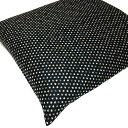 座布団カバー 新・あられ 銘仙判 くろ 55×59cm