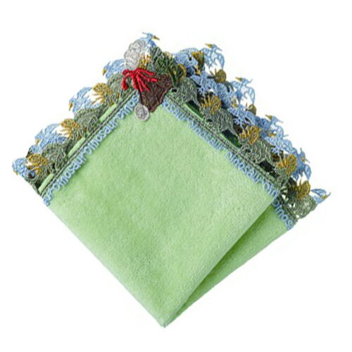 近沢レース店 シーズンタオルハンカチ 恐竜 グリーン