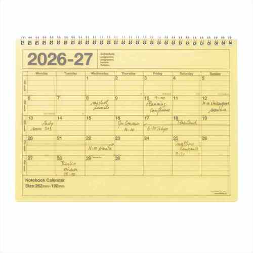 Other - 【2026年4月始まり】　マークス（MARK'S）　ノートブックカレンダー　M　マンスリーブロック　26SDR-NB1-YE　イエロー　月曜始まり