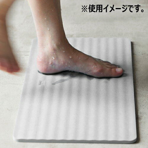 ソイル（soil）　珪藻土　バスマット　ウェーブ　B255