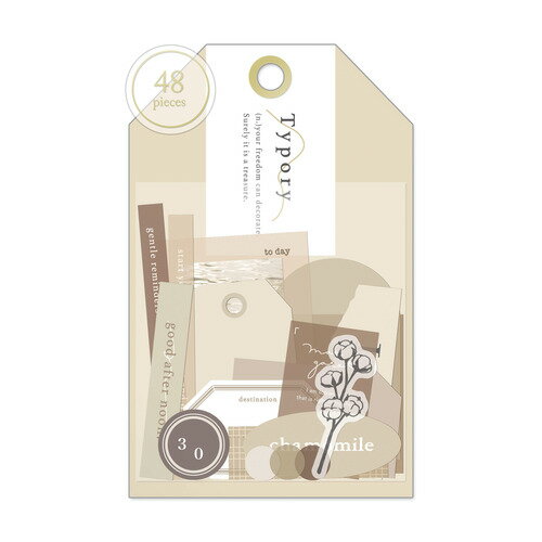 クーリア　タイポリーステッカー　ベージュ