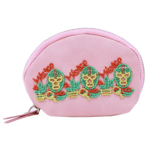 近沢レース店　キーリングポーチ　覆面レスラー（ピンク）のサムネイル