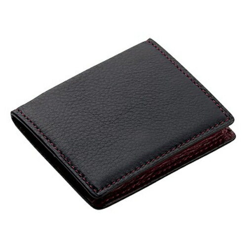 ブレイリオ　ヤクレザー　BOX型　小銭入れ　237−15　ブラック×ワイン