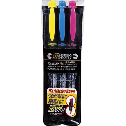 トンボ 蛍光マーカー 蛍コート 3色セット