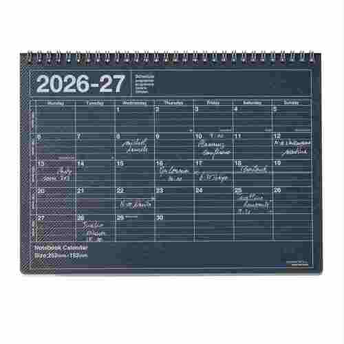 Memo Pad - 【2026年4月始まり】　マークス（MARK'S）　ノートブックカレンダー　M　マンスリーブロック　26SDR-NB1-LBK　ラメブラック　月曜始まり