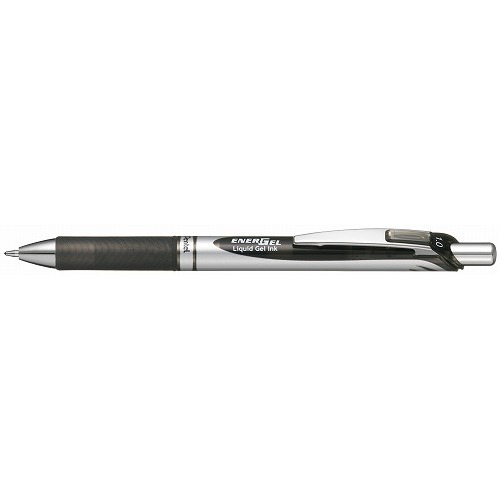ぺんてる（Pentel）　ノック式エナージェル1.0mm　BL80−A　シルバー軸　黒インキ
