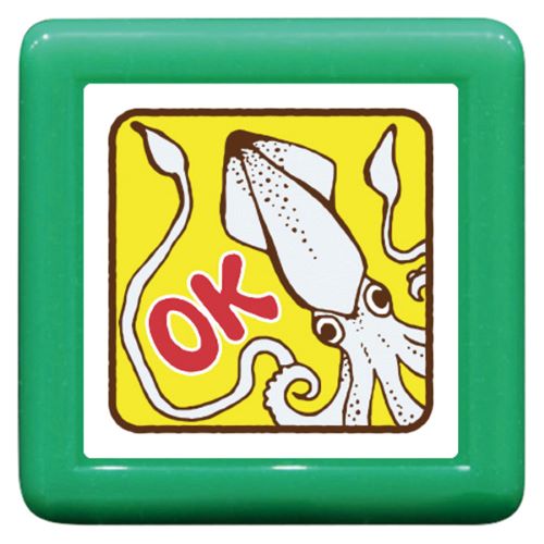 Stamps - こどものかお　もりのはんこやさん　ティーチャー浸透印　1666−006　OK・イカ