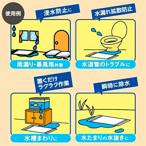 防災人　水たまり吸水シート　7L×5枚