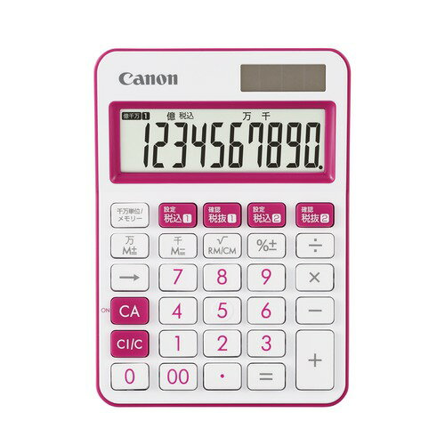 キャノン(Canon) カラフル電卓 ミニ卓上 10桁 ピンク キャノン(Canon) カラフル電卓 ミニ卓上 10桁 ピンク