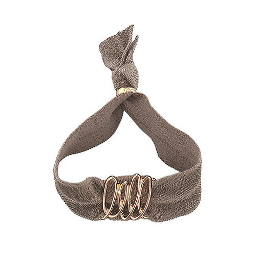 フラワーリング　静電気軽減ヘアブレスレット　ASA0099-GY　グレー