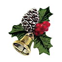 【クリスマス】 インディゴ XR816 オーナメントブローチ ミニヒイラギ グリーン