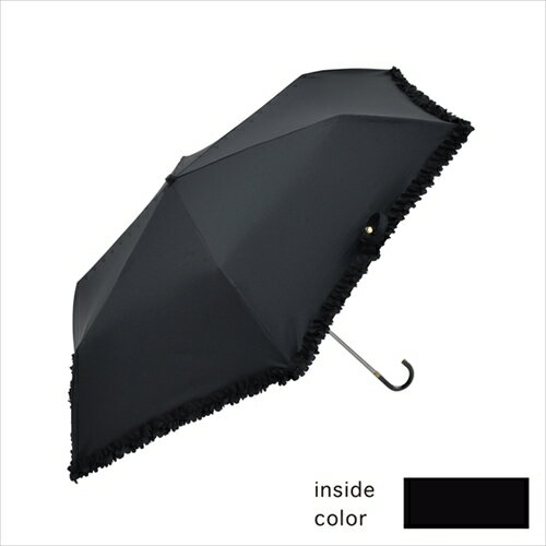 ニフティーカラーズ（NiftyColors）　遮光フリルミニ　2354BK│傘・レインウェア・雨具　日傘・晴雨兼用傘