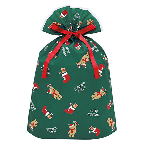 【クリスマス】 インディゴ XG036 グリーティングバッグ 4L キャンディベア グリーン