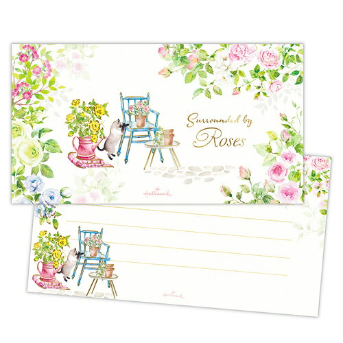 Letter Paper - ホールマーク（Hallmark）　一筆箋　チェンジズ・オブ・ネイチャー　バラに包まれて　851668