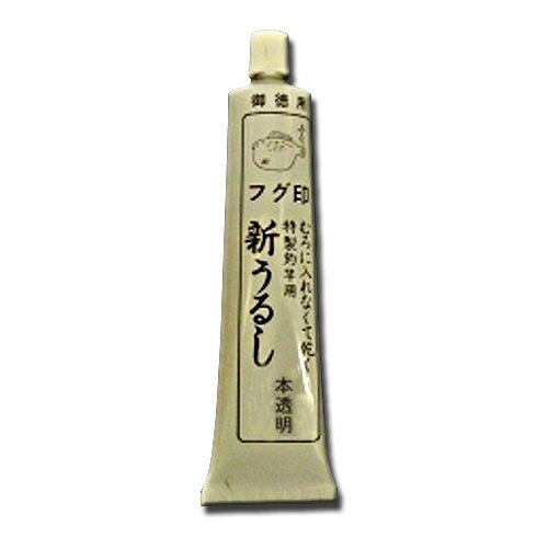 詳細説明【特長】・その上品な仕上がり、高い耐久性、扱い易さ、耐酸性、耐熱性などから、　開発してより60年もの間高いご評価を頂いている植物性のうるし系塗料です。　うるしのような独特の上品な色艶が評判です。ブリスターパック入です。&nbsp;【使用方法】準備新うるし、ふぐ印専用うすめ液、紙やすり（＃200〜＃250）、耐水ペーパー（＃800〜＃1000）耐水ペーパー（＃1000以上）筆またははけ、塗料皿、ポロキレ、ふぐ印専用洗い液・塗り方　(1)塗装面の汚れを取り除き、場合によっては紙やすり（＃200〜＃250）で磨きます。(2)目安としては　新うるし4　ふぐ印うすめ液1、中濃ソース位、塗り易いように。(3)塗料皿に新うるしを適量に取り、ふぐ印うすめ液で適度にうすめます。(4)はけに適度に染み込ませ、余分な塗料は塗料皿のプチでしごきだす。(5)塗料を同一方向にできるだけうすく伸ばすように塗ります。(6)乾燥するときは、塗料が垂れてこないよう塗装面をなるべく水平にして、　　ほこりの無いところに置いて下さい。（24時間以上）(7)充分に乾燥したら耐水ペーパー（♯800〜＃1000）で力を入れ過ぎないように、　　軽く研ぎます。(8)以上の塗りを2回ないし、3回位繰り返します。回数を多くすれば綺麗に仕上がります。(9)仕上げは耐水ペーパー（＃1000番以上）で研ぎます。　　（ふぐ印コータク細目を使用し布で拭き上げるともっと良く仕上がります。・ポイント　できるだけ薄く、回数を重ねること。　乾燥時間は充分とること。　混ぜるときは、はけで混ぜないよう、気泡ができないよう、ようじ等でゆっくり攪拌してください。　研ぐ時には研ぎすぎぬようにすること。　次回使用時の色の混じりをなくす為にも筆をふぐ印専用洗い液でしっかりと色を落とす事。&nbsp;商品仕様（スペック）重量・容量（約）：40g原産国：日本注意事項・裏面の「フグ印新うるし」取扱説明書を必ず充分にお読みください。&nbsp;かぶれない！扱いやすい！つやも良く、簡単で、色んな素材に塗れる新感覚のうるし塗料です。