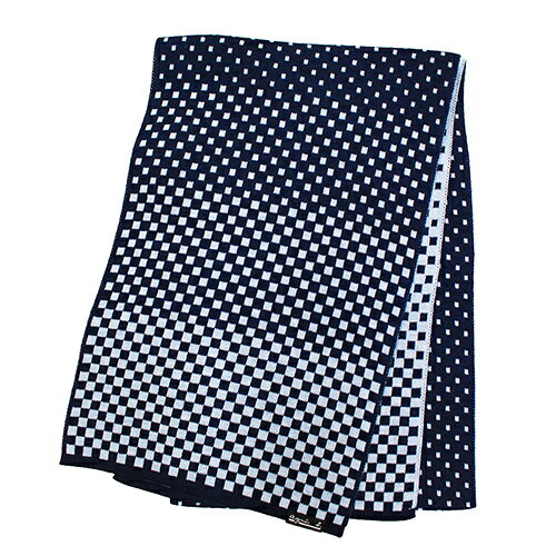 アニエスベー（agnes　b.）　チェッカマフ　5172AB043　ネイビー