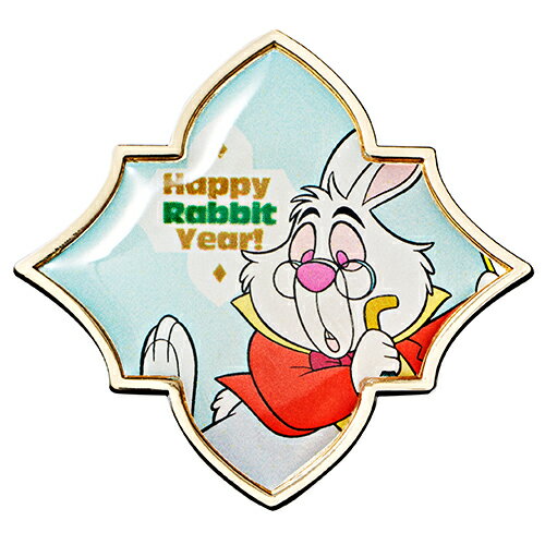 DISNEYラビット企画　ピンバッジ　白うさぎ│キャラクターグッズ・地球儀・雑貨　キャラクターグッズ・イベントグッズのサムネイル
