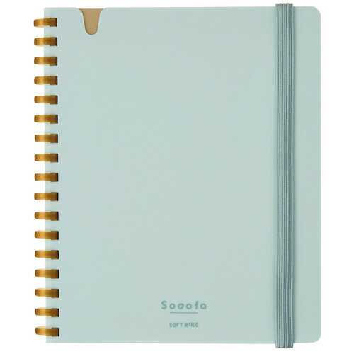 コクヨ（KOKUYO）　ソフトリングノート　スーファ　A6変形　4mm方眼罫　ス-SV758S4-LB　ライトブルー