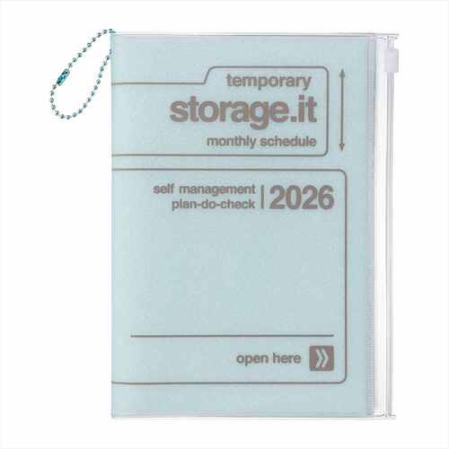 【2025年12月始まり】 マークス（MARK'S） ストレージイット シャーベット B6変型 マンスリーブロック 26WDR-CMU02-MI チョコミント 月曜始まり