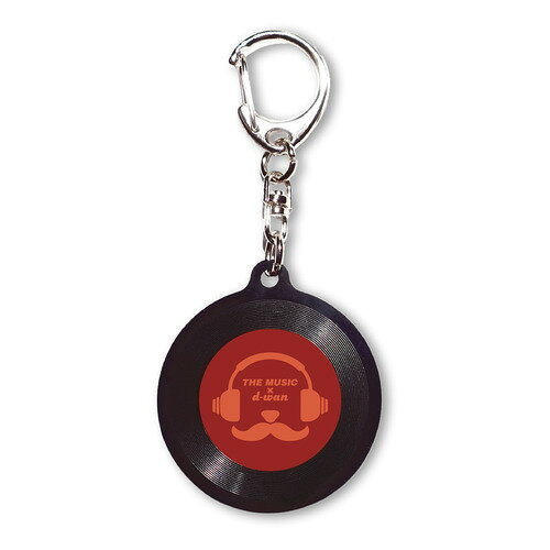 ミュージックキーホルダー　レコード　Ver.D−WAN　レッド（Red）