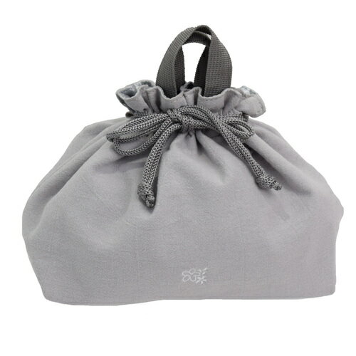 サブヒロモリ はなごろも ハンドル付き巾着 グレー