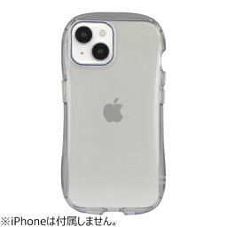 【iPhone15／14／13】　グルマンディーズ　クリスタルクリアケース　スモーク│スマホケース・携帯カバー　iPhoneケース