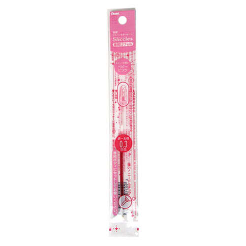 ぺんてる（Pentel）　スリッチーズリフィル　0.3mm　XBGRN3P2　ベビーピンク