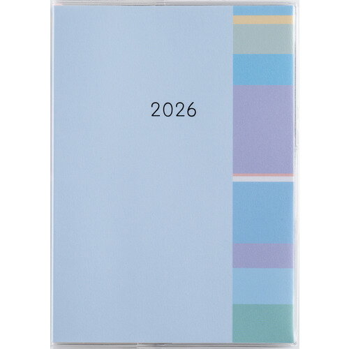 【2026年1月始まり】 高橋書店 ミアクレール コケット2 A6 マンスリーブロック 417 ブルー 日曜始まり