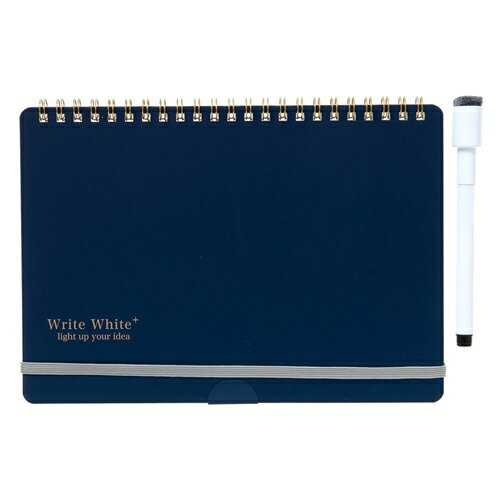 学研ステイフル　Write　White＋　ホワイトボードノート　A5　BD12014　ネイビー