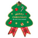 【クリスマス】 ゼットアンドケイ(Z&K) Hミニリボンシール/ツリー XMS−1S 3枚入