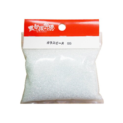 常陸　ガラスビーズ　SS　透明　200g