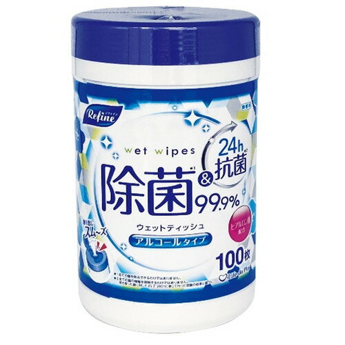 Life-do.Plus　リファイン　アルコール除菌　ウェットボトル　LD-153　100枚入