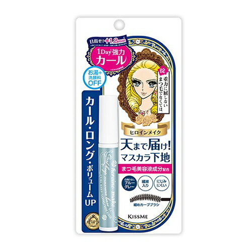 詳細説明【特長】・「重力に屈しないまつ毛でなくては。」がコンセプトの、カール、ロング、ボリュームUPをサポートするマスカラ下地です。・マスカラ前のひと塗りでカールを強力にキープし、一日中（※1）上向きまつ毛が続きます。・4種類の繊維がまつ毛の先まできれいにフィットし、上に塗るマスカラをきれいにのせるしっかりとした土台をつくりあげます。・まつ毛を保護する美容液成分として、ツバキオイル、ローヤルゼリーエキス、アルガンオイル、野バラオイル（※2）を配合しています。・落とすときはお湯でふやかして、いつもの洗顔料で簡単にオフできます。・根元から塗りやすい、細めのカーブブラシです。（※1）日中の活動時間（※2）カニナバラ果実油&nbsp;【使用方法】（1）マスカラをつける前にお使いください。カーブの内側で根元から毛先まで持ち上げるように塗ります。（2）その後、下地が乾いてから、お手持ちのマスカラを重ねてください。※ブラシへのつきが少なくなった場合は、容器の壁面についている液をブラシで軽くかきまぜてからお使いください。※まつげカーラーなどで、先にまつ毛をアップさせてからの使用がおすすめです。［落とし方］（1）マスカラにお湯（38℃程度）をしっかりとなじませ、ふやかしてください。（2）その後、お手持ちの洗顔料で洗ってください。※ウォータープルーフマスカラを重ねた場合は、油性クレンジング料をお使いください。広告文責：株式会社ハンズ0120-992-344区分：化粧品販売元：株式会社伊勢半成分：イソドデカン、シクロペンタシロキサン、トリメチルシロキシケイ酸、タルク、マイクロクリスタリンワックス、セレシン、パラフィン、イソステアリン酸PEG−20ソルビタン、（パルミチン酸／エチルヘキサン酸）デキストリン、ジステアルジモニウムヘクトライト、水添ポリイソブテン、アルガニアスピノサ核油、カニナバラ果実油、ツバキ種子油、ローヤルゼリーエキス、炭酸プロピレン、ナイロン−66、水、（アクリレ−ツ／アクリル酸アルキル（C10−30））クロスポリマ−、スクワラン、シリカ、酸化鉄、グンジョウ、カーボンブラック、酸化チタン&nbsp;商品仕様（スペック）カラー：ブルーグレー（隠しブルーで上品な抜け感）パッケージサイズ（約）：幅89×奥27×高183mm内容量（約）：6g原産国：日本注意事項・傷、はれもの、湿疹など、異常のあるときは、ご使用をおやめください。・使用中、又は使用後日光にあたって、赤味、はれ、かゆみ、刺激、色抜け（白斑など）や黒ずみなどの異常があらわれたときは、使用を中止し、皮フ科専門医へのご相談をおすすめします。・そのまま他の化粧品も含めて使用を続けますと、悪化することがあります。・目に入ったときは、こすらず、すぐに水かぬるま湯で洗い流してください。異物感が残る場合は眼科医へご相談をおすすめします。・使用後は容器の口元をきれいにふきとり、キャップをきちんとしめてください。・極端に高温又は低温の場所、直射日光のあたるところには置かないでください。・乳幼児の手の届かない場所に保管してください。&nbsp;マスカラ前のひと塗りで1日中（※1）強力カールキープ！