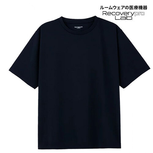 宝島社　リカバリープロラボ（Recoverypro　Lab.）　疲労回復ウェア　半袖クルーネック　ネイビー　XL　（一般医療機器）
