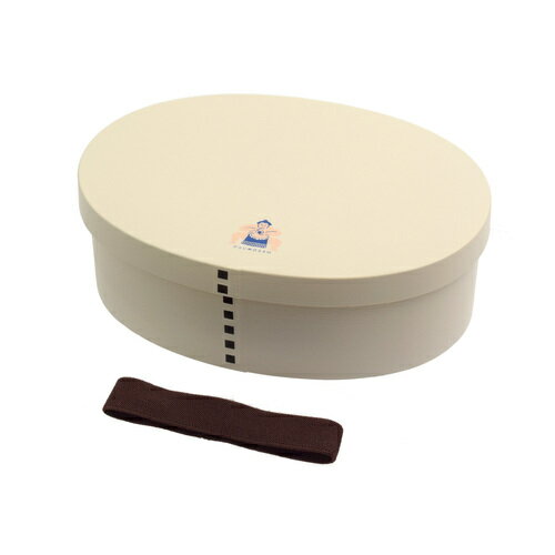 サブヒロモリ　きちじつ　わっぱ小判弁当L　800mL　アイボリー　お相撲さん