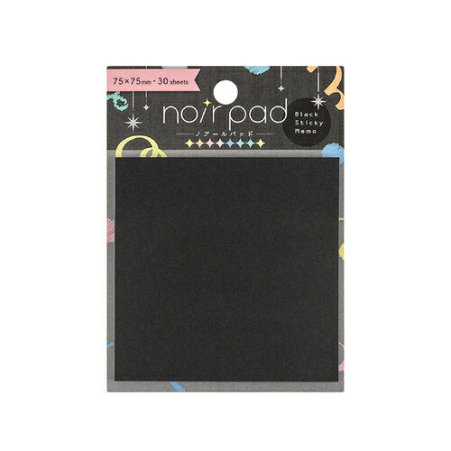 Label Paper - ナカバヤシ　ノアールパッド（noir　pad）　黒付箋　FST-007-1　1ピース
