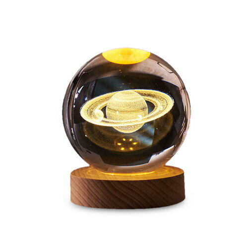 日本トラストテクノロジー（JTT）　3Dクリスタルボールライト　COSMIC　3Dアート　CRYBALL-ST-WA　サタ..