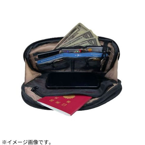 リフィーラ　スキミング防止　薄型　ウエストポーチ　ブラック