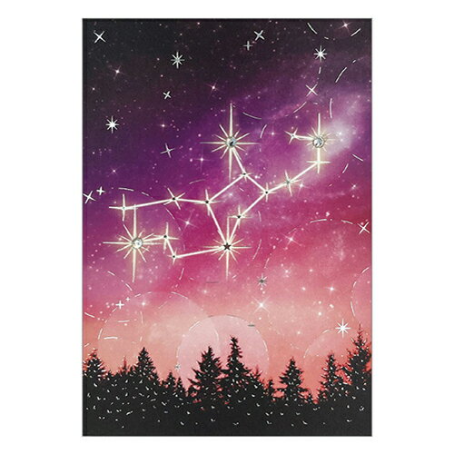 クローズ・ピン　12星座ラインストーンポストカード　乙女座　PC16608