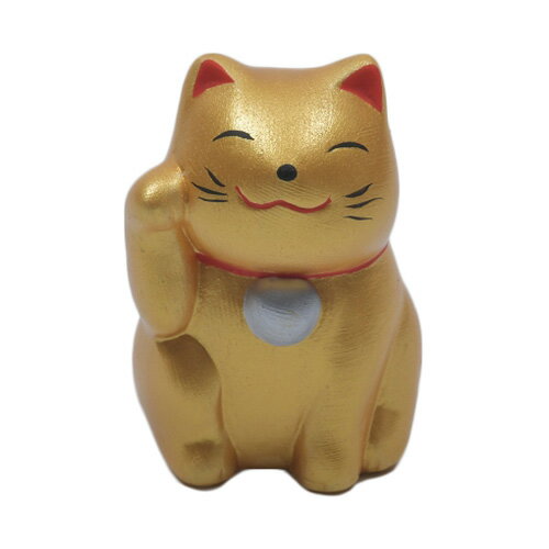 【正月用品】　おみくじ工房　招き猫　金色　右手