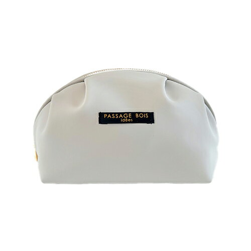 パサージュ・ボワ（Passage Bois） エコフォルテ タックポーチ グレー／ゴールド