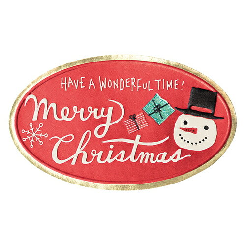 【クリスマス】　ゼットアンドケイ（Z＆K）　Hミントブルーギフトシール　XMB−2S　3枚入